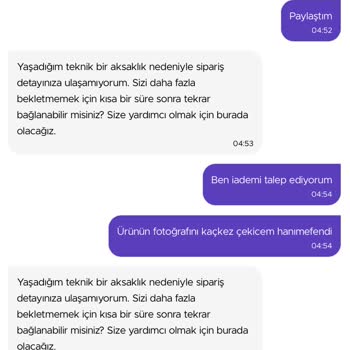 GetirYemek Bozuk Yemek Siparişi Ve Yetersiz Müşteri Hizmeti
