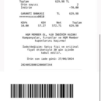 H&M Değişim Yok İade Yok Mağduriyet Var