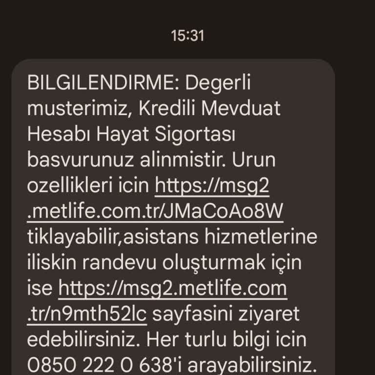 Metlife Kredili Mevduat Hesabı Hayat Sigortası