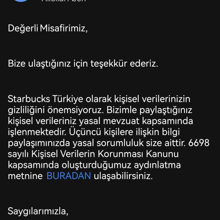 Starbucks Müşteri Hizmetleri Ve İkram İçecek Sorunları