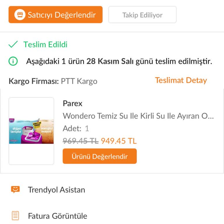 Parex Wondero Temizlik Setinin Sapının Dönme İşlevinin Bozulması