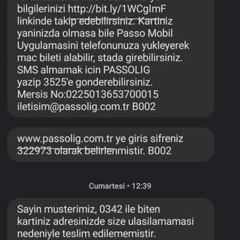 Passolig Passo Kartı Bir Türlü Gelmedi