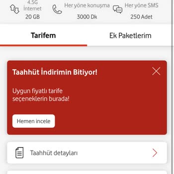 Vodafone Fahiş Yeni Tarife Ücretleri