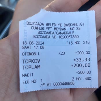Bozcaada Belediyesi Bozcaada Çıkış Ödemesi