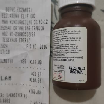 Defne Eczanesi (Trabzon) Tarihi Geçmiş Ürün Sattı!