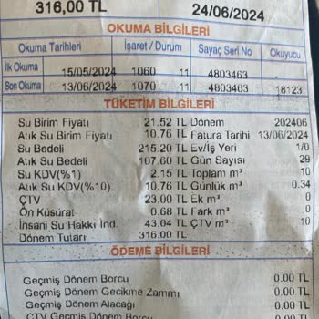 İBB - İstanbul Büyükşehir Belediyesi Fahiş Miktarda Alınan Atık Su Bedeli