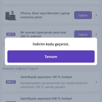 Getir İndirim Kodu Yalanı