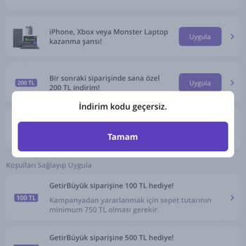 Getir İndirim Kodu Yalanı