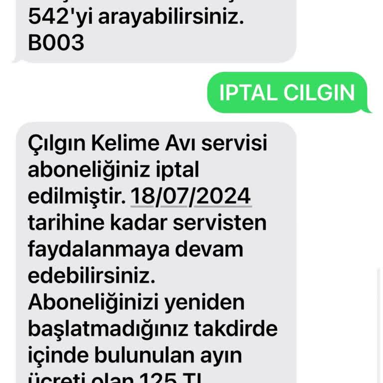 Vodafone Ücret İadesi Talebi