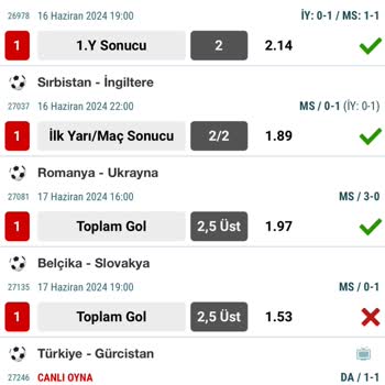 Nesine Sistem Kupon Tutarı