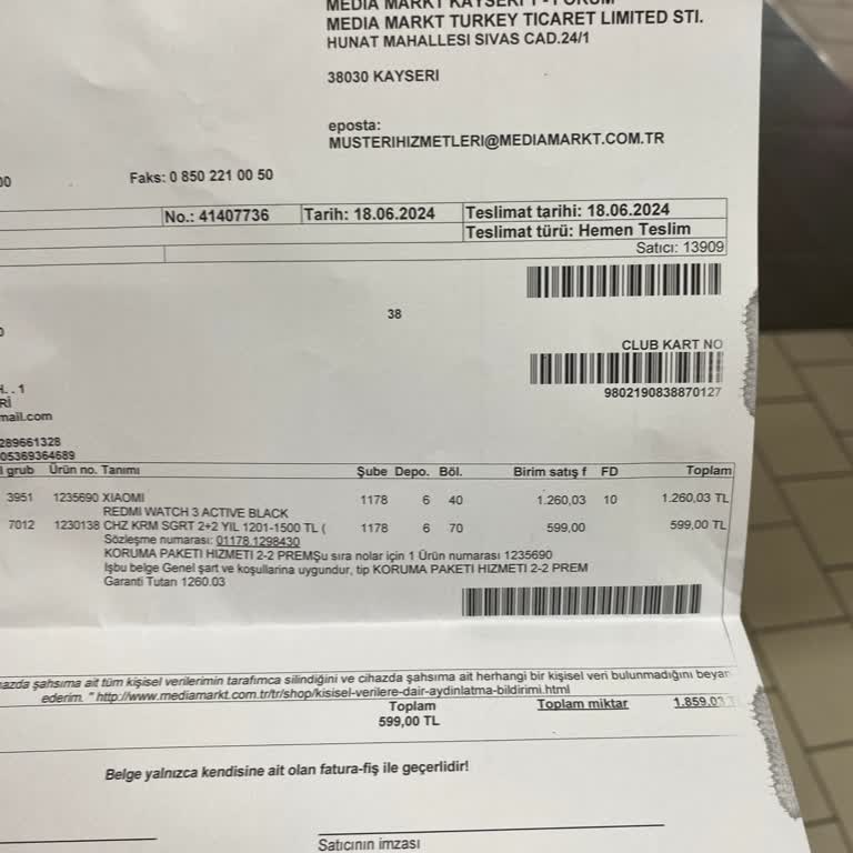 Media Markt Az Ücret Söylenip Kasada Ücretin Artması