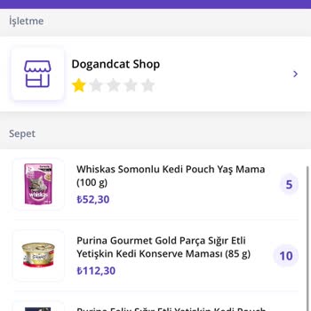 Getir Çarşı'dan Eksik Ve Tarihi Geçmiş Mama Siparişi