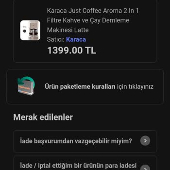 Hepsiburada İade Edilen Malın İşlem Ücretini Zorla Faturalandırıyor