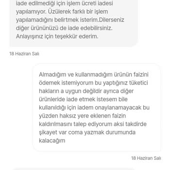 Hepsiburada İade Edilen Malın İşlem Ücretini Zorla Faturalandırıyor