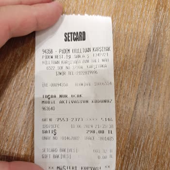 Pidem Restaurant Siparişim Teslim Edilmedi