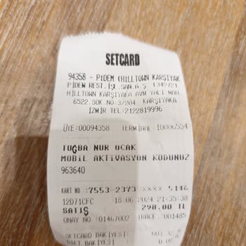 Pidem Restaurant Siparişim Teslim Edilmedi