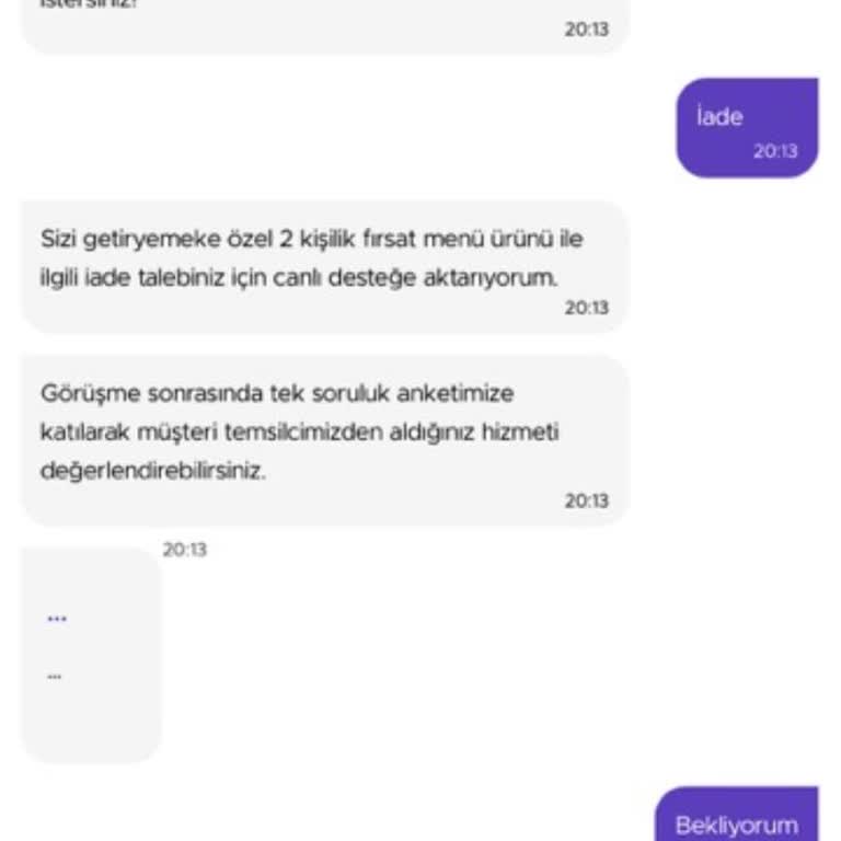 Getir Müşteri Hizmetleri Hiç Destek Sağlamıyor