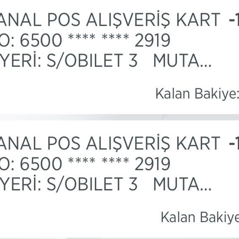 Obilet Kartımdan İki Kere Para Çekti
