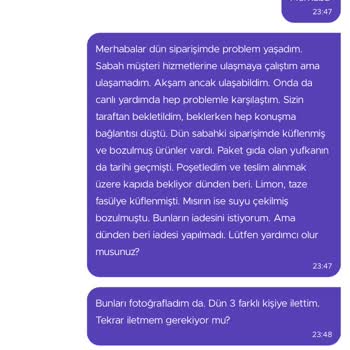 Getir Canlı Yardım Problemi