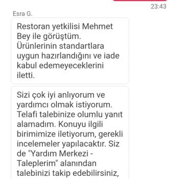 Yemeksepeti Antalya Merkez Kokoreç Müşteri Mağduriyeti