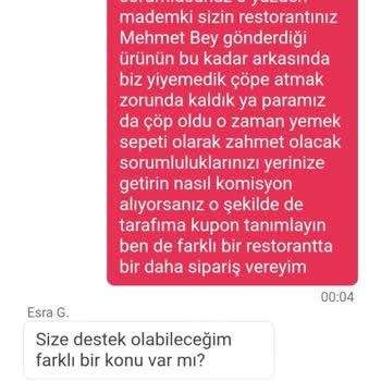 Yemeksepeti Antalya Merkez Kokoreç Müşteri Mağduriyeti