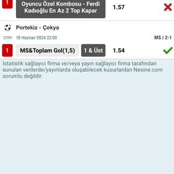 Nesine Kuponumun Tuttuğu Halde Kaybettirmesi