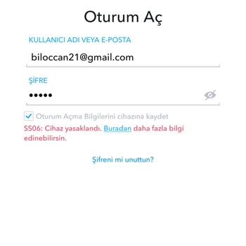 Snapchat Ss06 Hata Kodu
