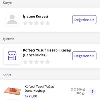 Köfteci Yusuf İzmir Bahcelievler Karabağlar Getir Çarşı İle Sipariş
