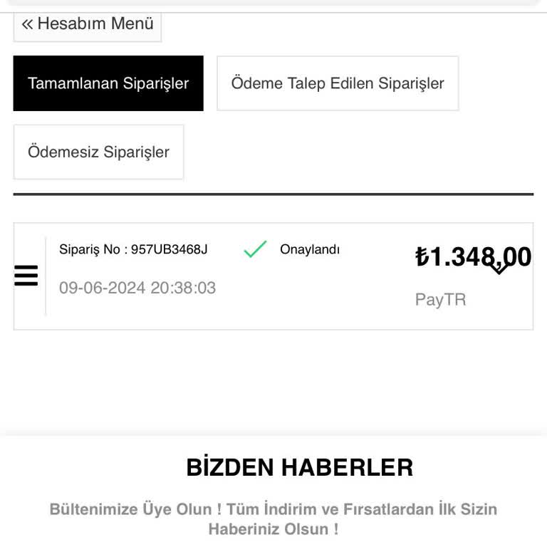 OZSARICAM Sipariş Sürecinde Yaşanan Gecikme Ve İletişim Sorunu