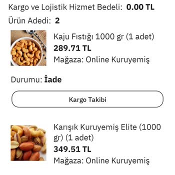 Epttavm, Nizip Gıda, Bozuk Kuru Ürün