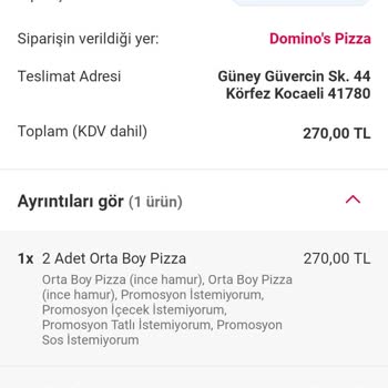 Yemek Sepeti Domino's Bu Sondu