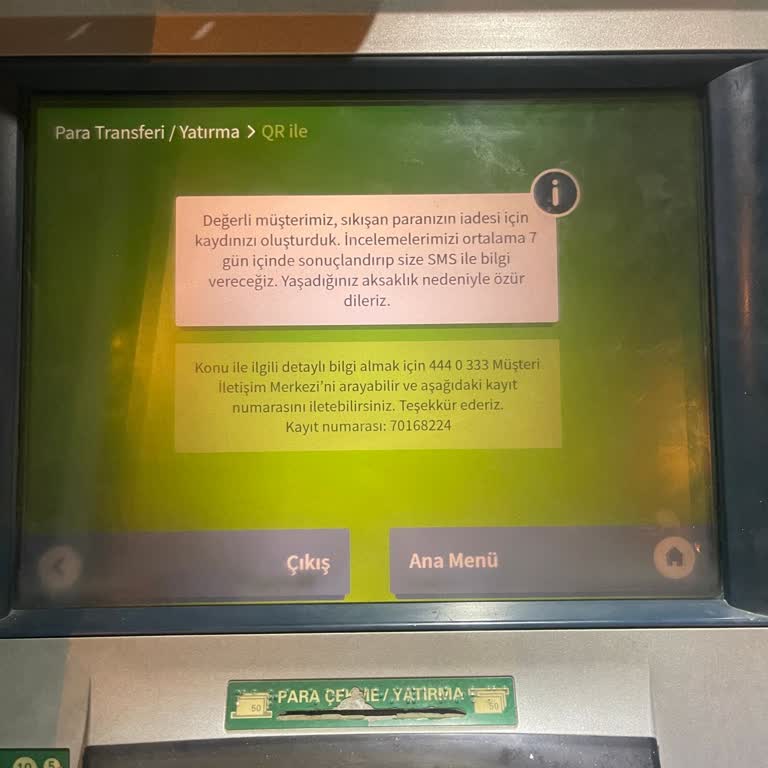 Garanti BBVA Garanti ATM Paramı Sıkıştırdı