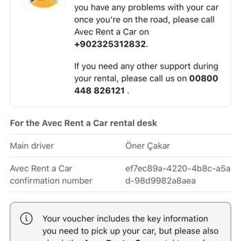 Avec rent a car Parası Ödenmiş Aracın Teslim Edilmemesi