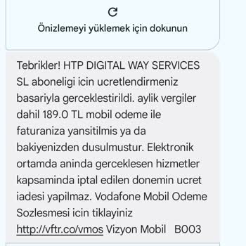 Abonelik İptali Vodafone Hizmetleri