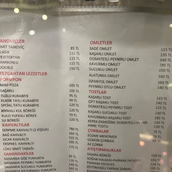 Piazza Bağ Pastanesi 150₺ Fiyat Listesi Var 175₺ Ödeme Alınıyor