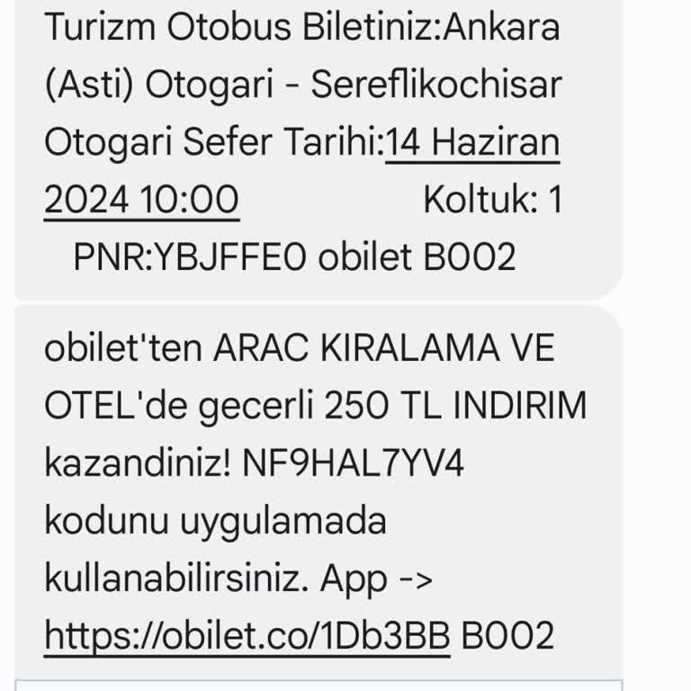 Obilet Pişmanlıktır. Bilet İptal Olmuş Haber Veren Yok