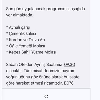 Turlasana Tur Programı Mağduriyet