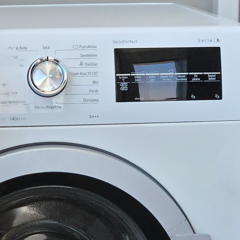 Bosch Çamaşır Makinesi Yazıların Silinmesi