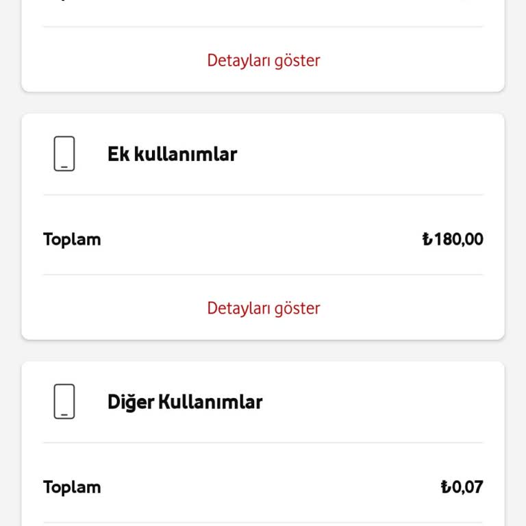 Vodafone Faturalı Hatta Ek Paket Yansıtıldı.