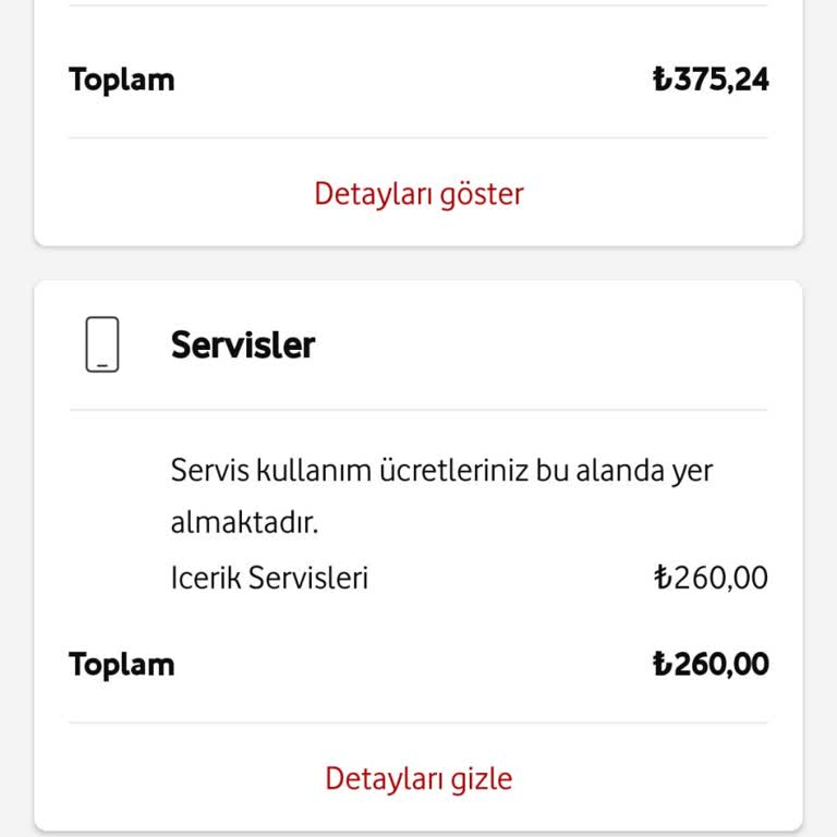 Vodafone Servis Ücreti Hakkında
