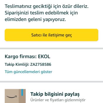 Amazon Kargodan Gelmeyen Ürün