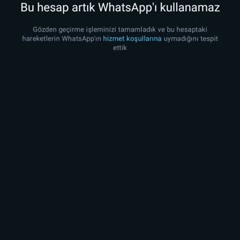 WhatsApp Hesabım Yasaklandı