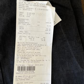 Koton Pantolon Uzun Beyaz Çizgiler