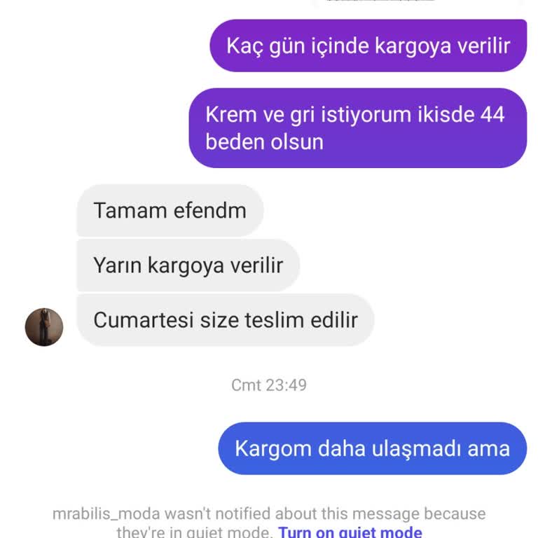 Mrabilis_moda (Instagram) Tüketici Haklarını Savunuyorum