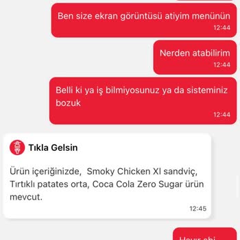 Tıkla Gelsin Eksik Ve Geç Gelen Sipariş