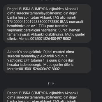 Akbank 1 ₺ Transfer Ücreti