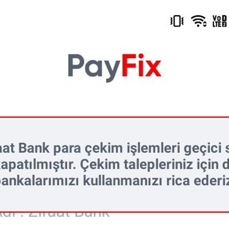 Payfix Çekim İşlemi Mağduriyeti
