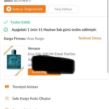 Trendyol Siparişi Üzerinden Mağdur Edilmem.