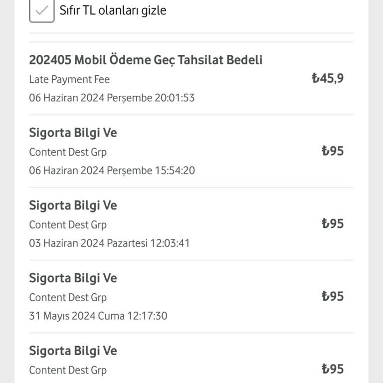 Vodafone Bilgim Dışında Abonelik