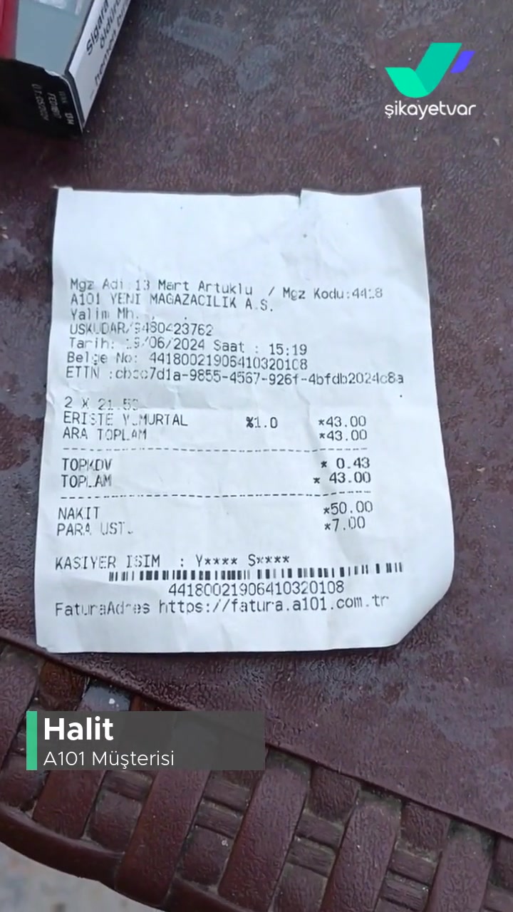 A101 İade Değişim Şikayeti videonun kapak resmi